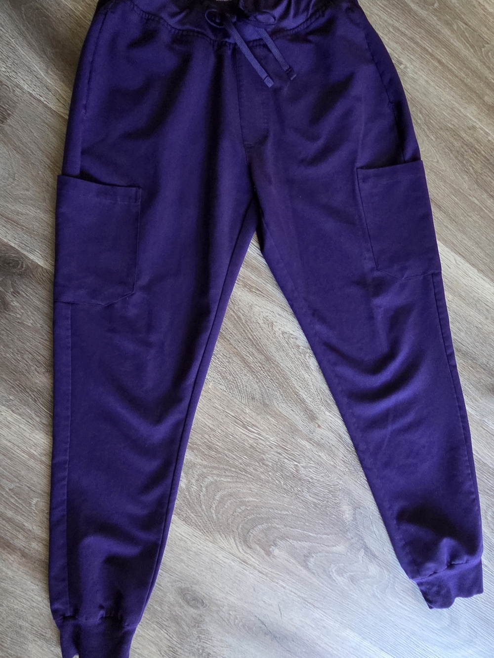 Mandala Equa-Tek Purple Jogger Scrub Pants Women's Small Stretch Cargo - Picture 2 of 7